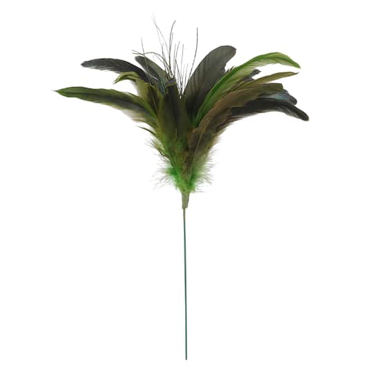 Green Peacock Feather Pick by Ashland&#xAE;